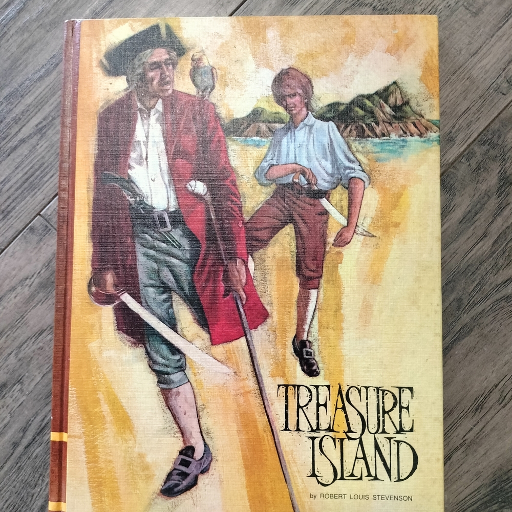 Classic Treasure Island Coffee Table Book - Red and Brown